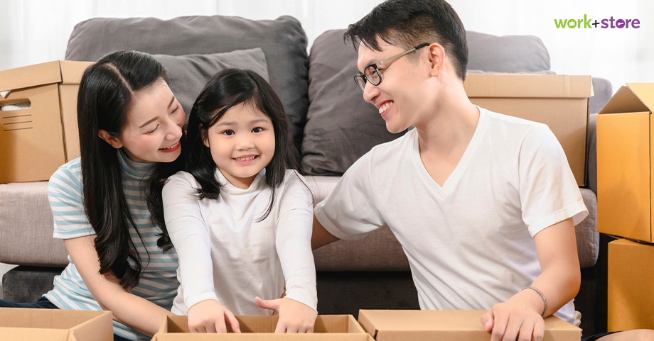 Categorise your items by season and store them in clearly-labelled bins-Storage unit Singapore