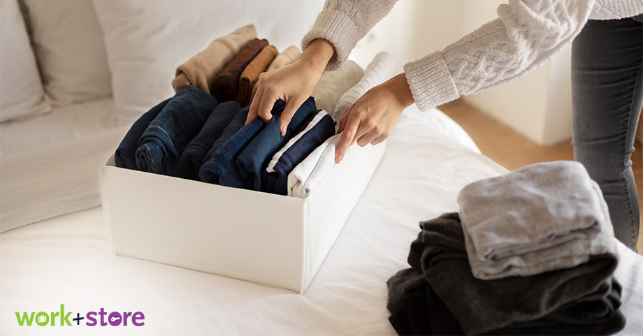 Put everything back in and organise your outfits into different categories-Rent self-storage