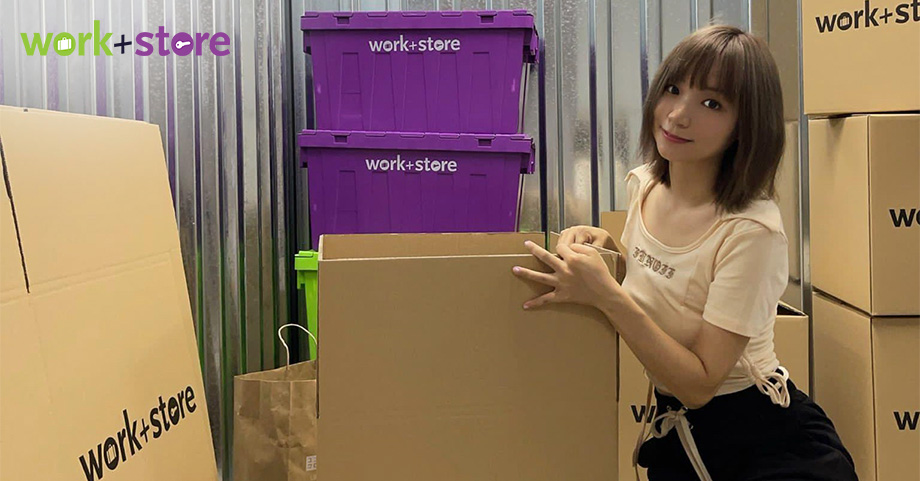 A Lady in the renovation storage