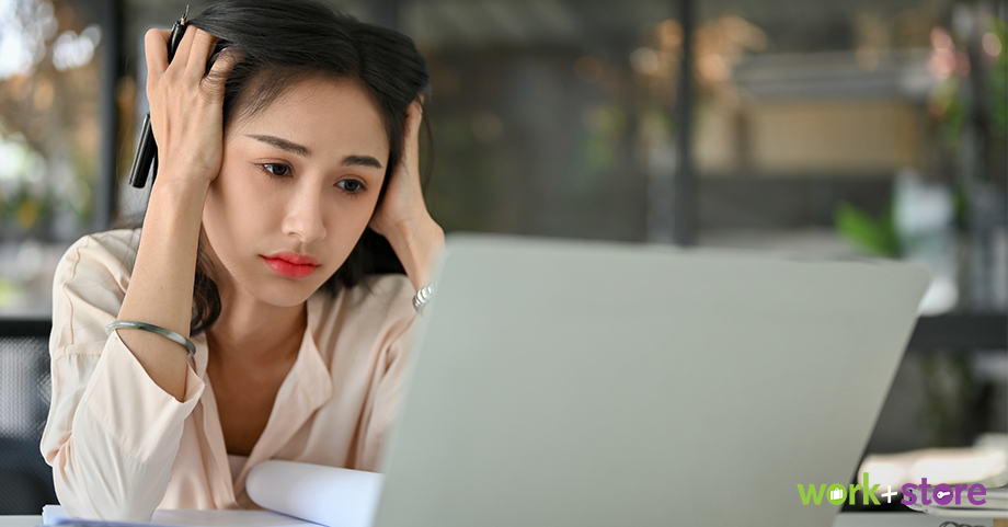 Image of a woman experiencing stress