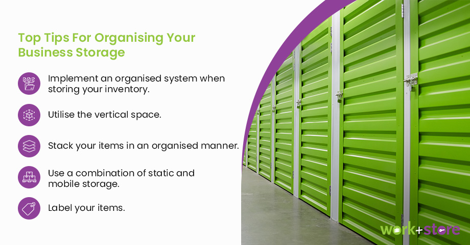 optimising storage space infographic