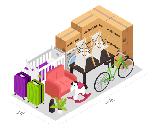 50 square-foot storage unit