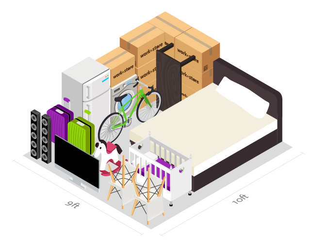 80 square-foot storage unit