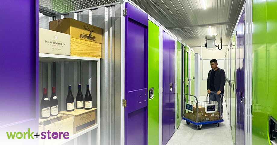 A customer entering into his storage unit