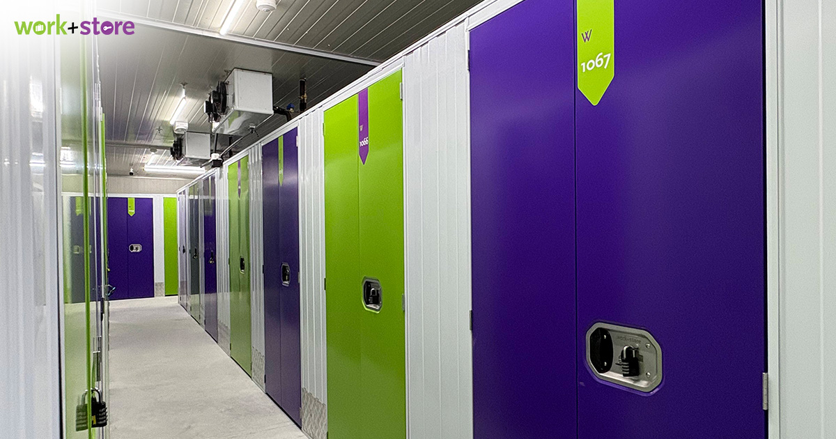 Storage facility with multiple units