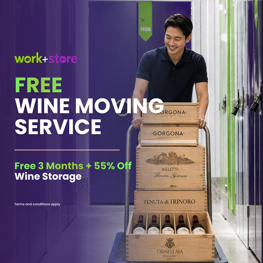 Wine Storage Promo: Free 3 Months + 55% OFF